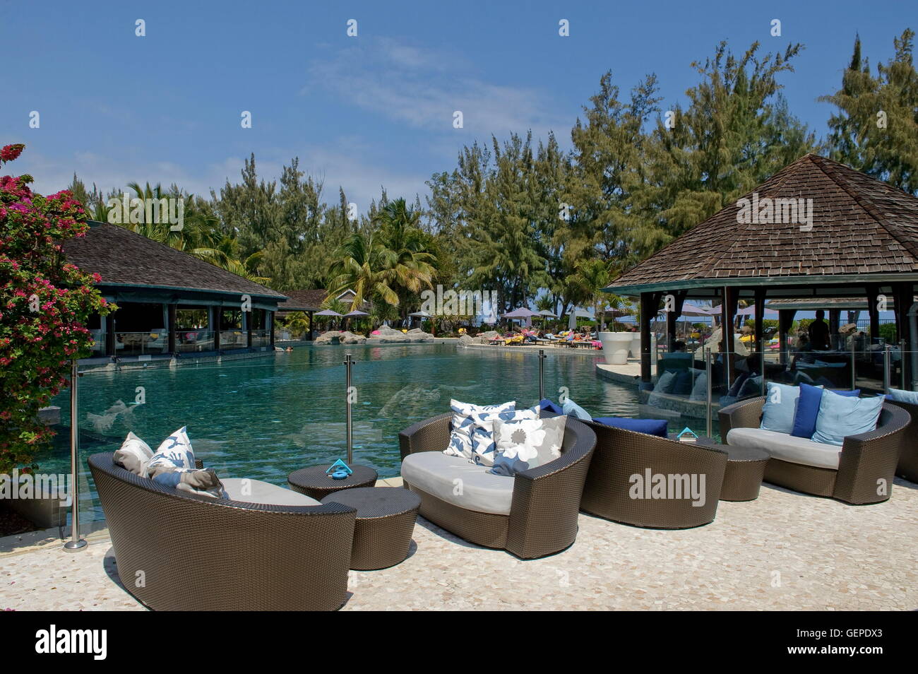 geography / travel, France, La Reunion, La-Saline-les-Baines, pool of a seaside hotel, Stock Photo