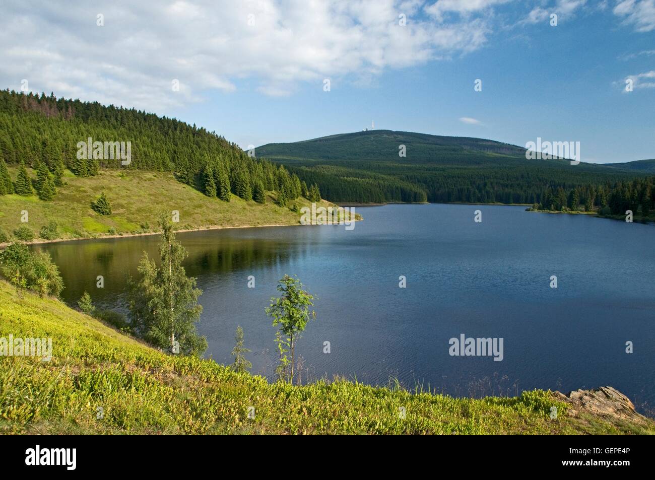 Eckertal dam, Saxony-Anhalt Stock Photo