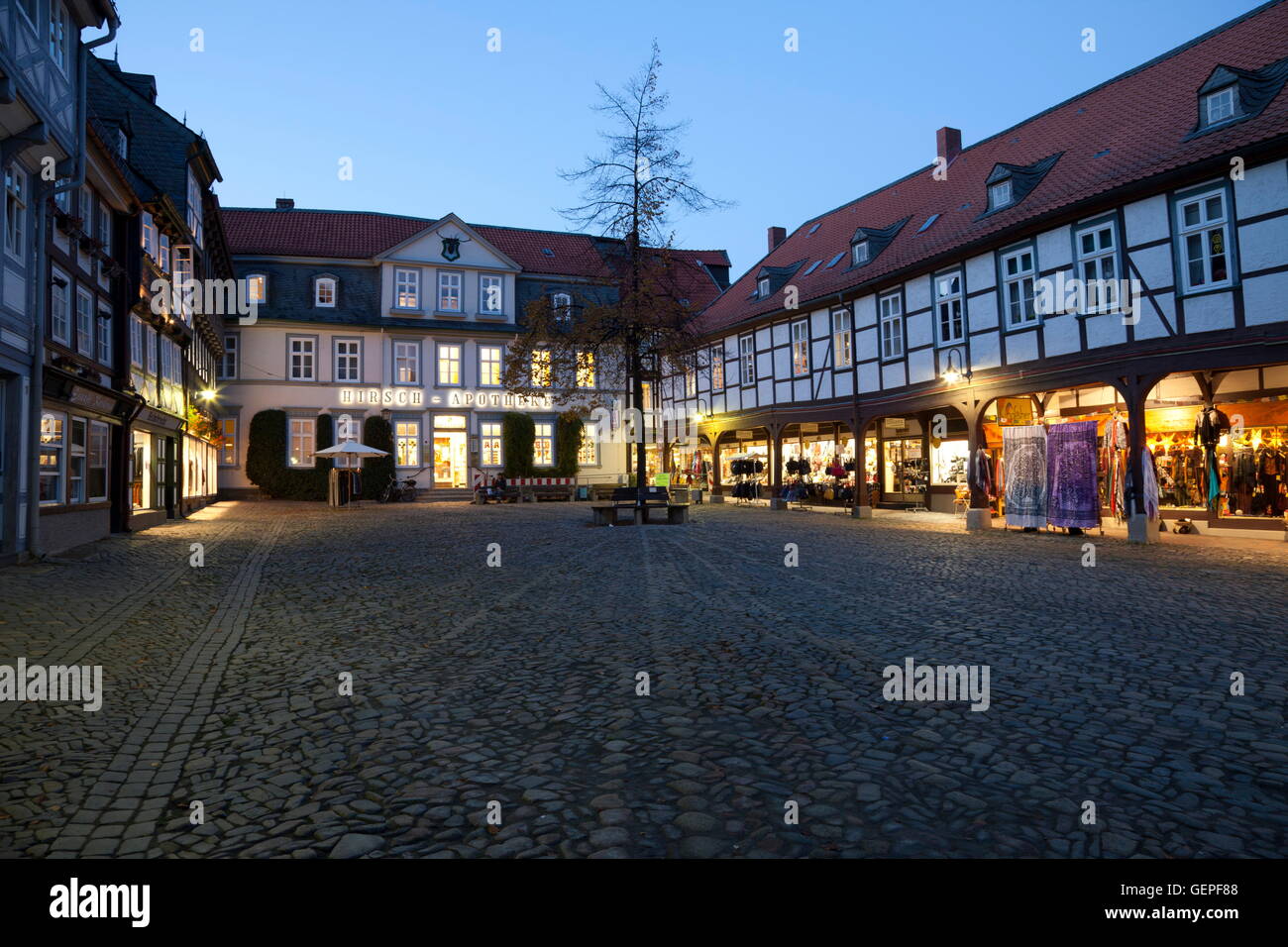 geography / travel, Germany, Lower Saxony, Harz Mountains, Goslar, Schuhhof (shoe courtyard), Stock Photo