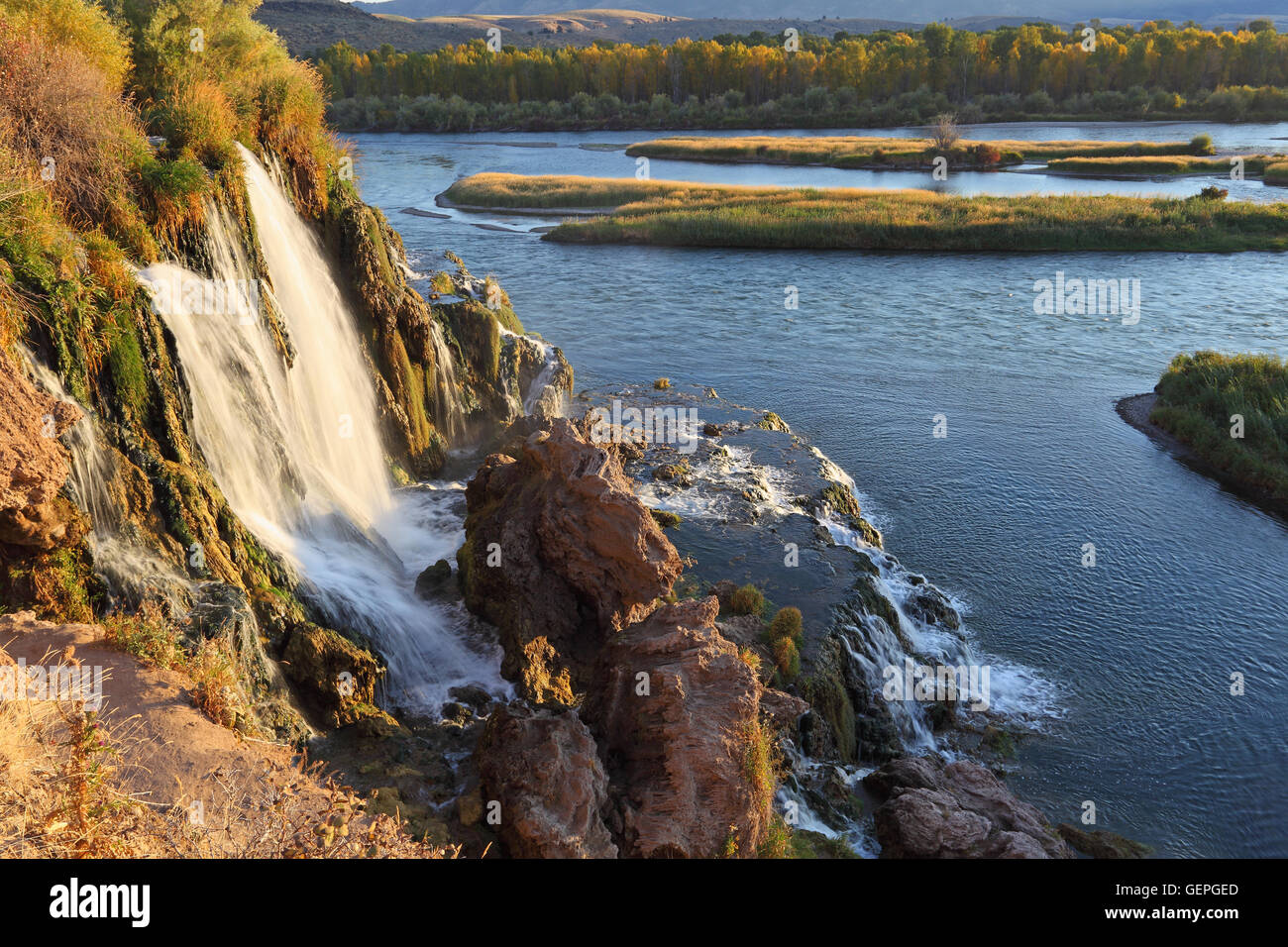 geography / travel, USA, Idaho, Fall Creek Falls in the Snake River, Swan Valley, Stock Photo