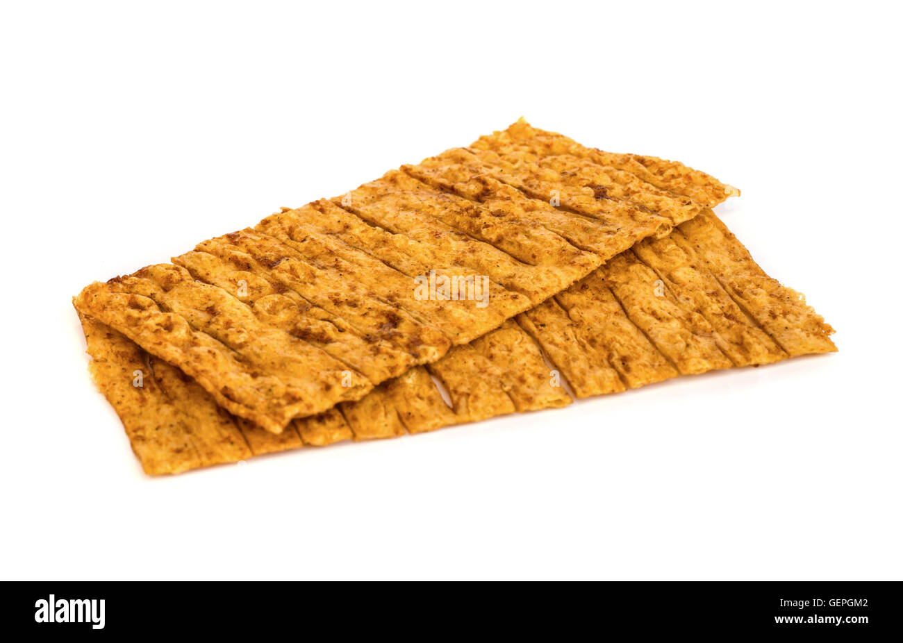 Sweet and spicy dried squid isolate on white Stock Photo Alamy