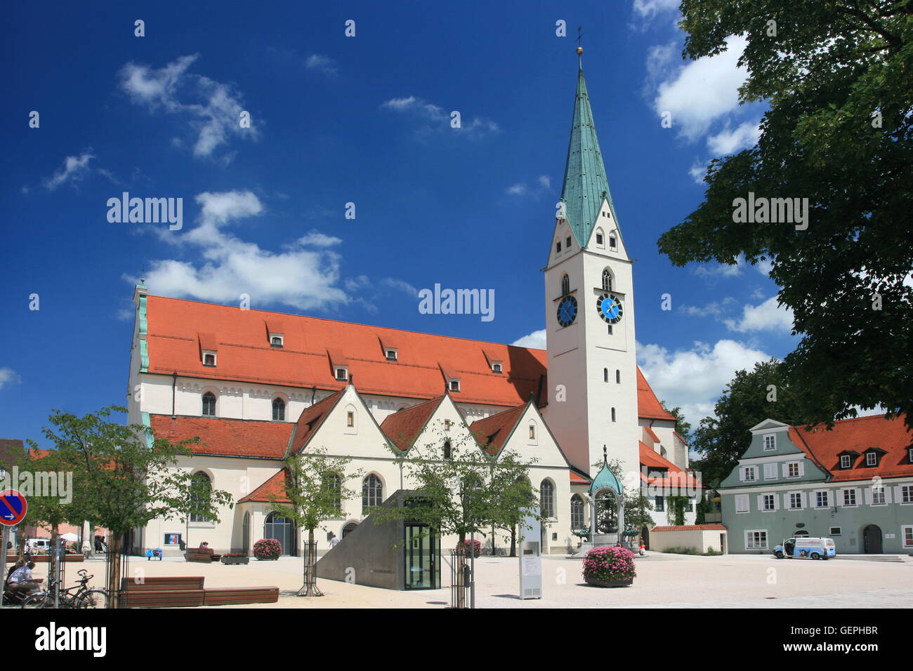 geography / travel, Germany, Bavaria, Allgaeu, Upper Allgaeu, Kempten, church St. Mang, Stock Photo