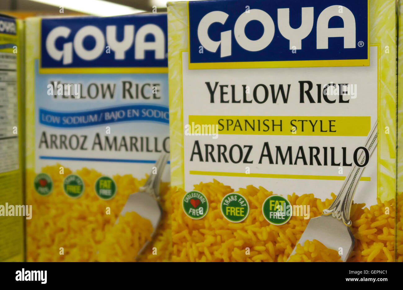 Goya Yellow Rice, Spanish Style, USA Stock Photo - Alamy