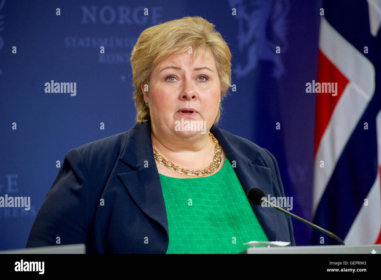 Prime minister norway erna solberg hires stock photography and images
