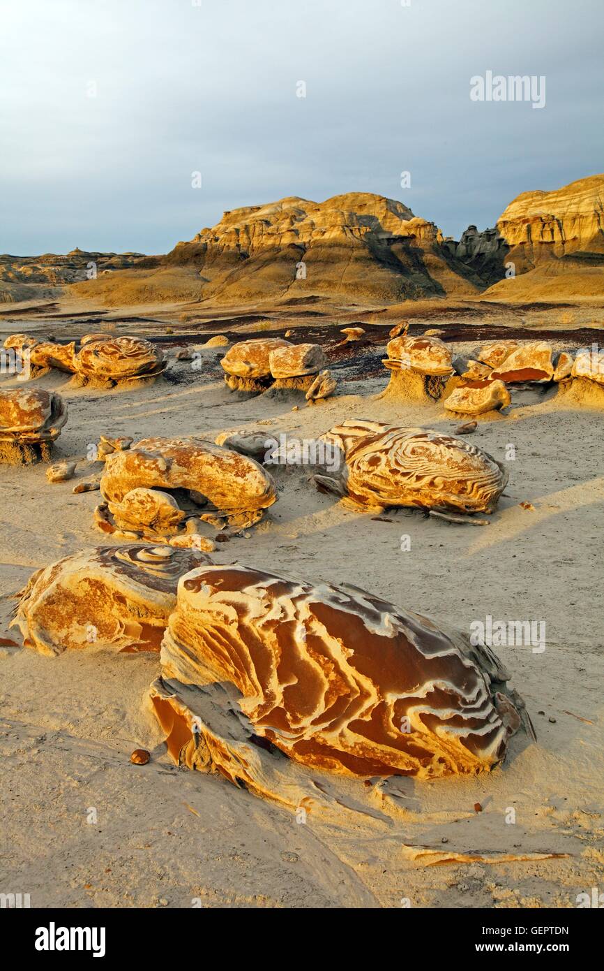 geography / travel, USA, New Mexico, Cracked Eggs, Bisti Wilderness, Badlands, Stock Photo
