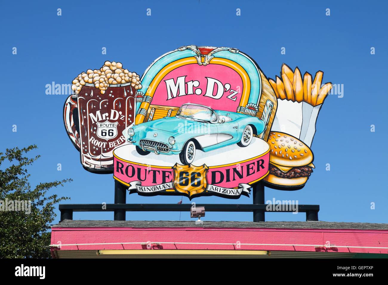 geography / travel, USA, Arizona, Route 66 Diner, Kingman, Stock Photo