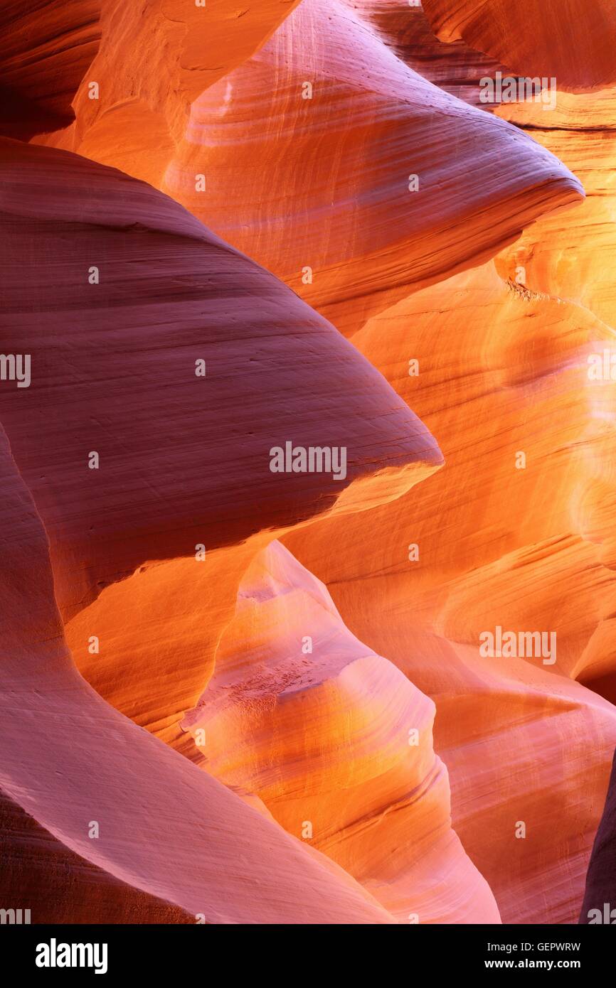 geography / travel, USA, Arizona, Lower Antelope Canyon, Slot Canyon, Navajo reservation, Page, Stock Photo