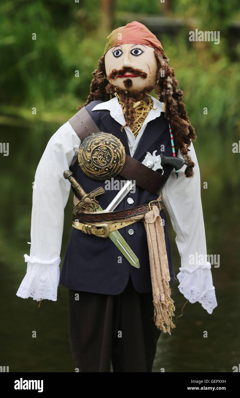 Captain Jack Sparrow at the Durrow Scarecrow Festival, which takes place annually in Durrow, Co. Laois, Ireland. Stock Photo
