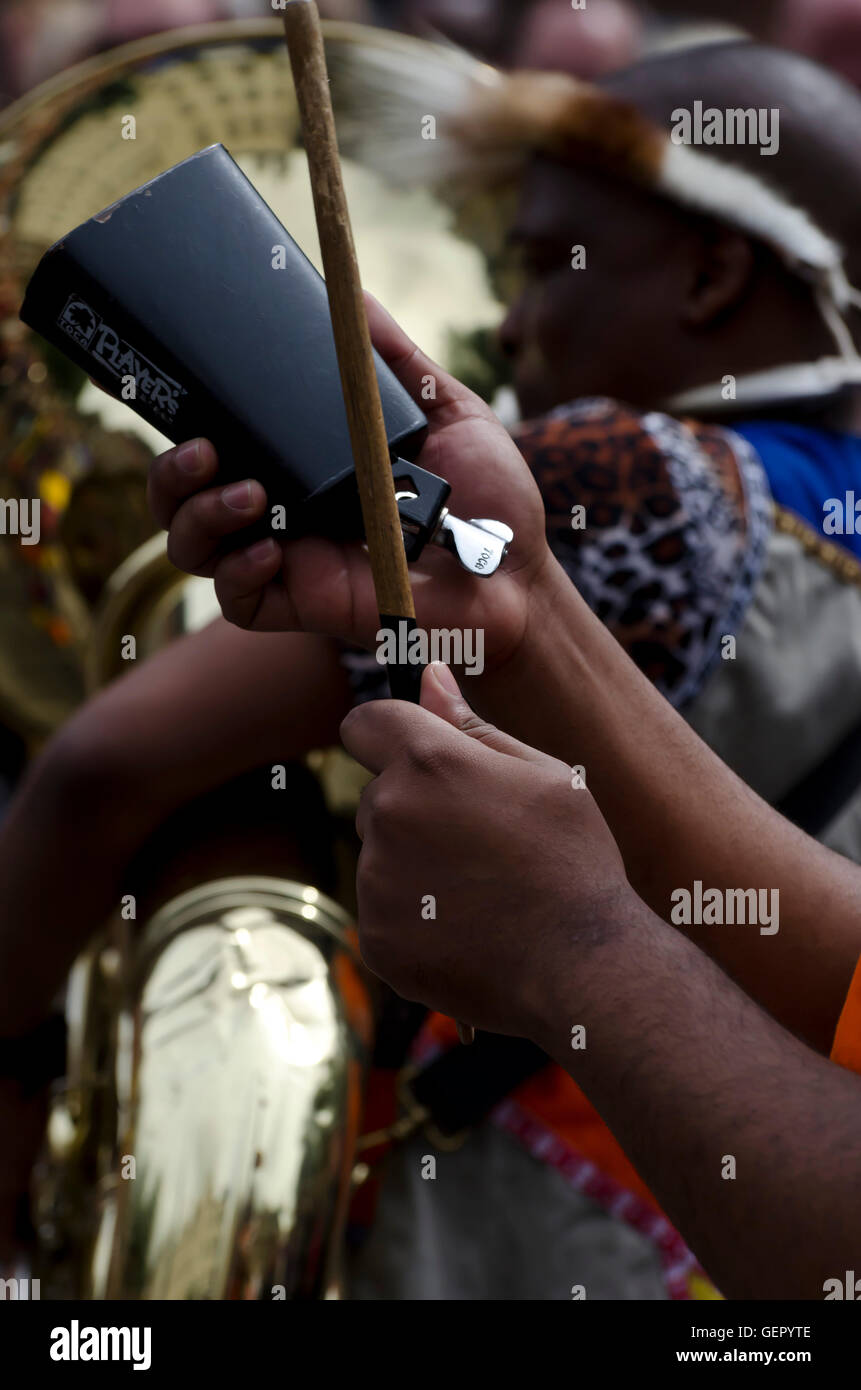 The Durban Music School band playing at the Mardi Gras, part of the Edinburgh Jazz Festival