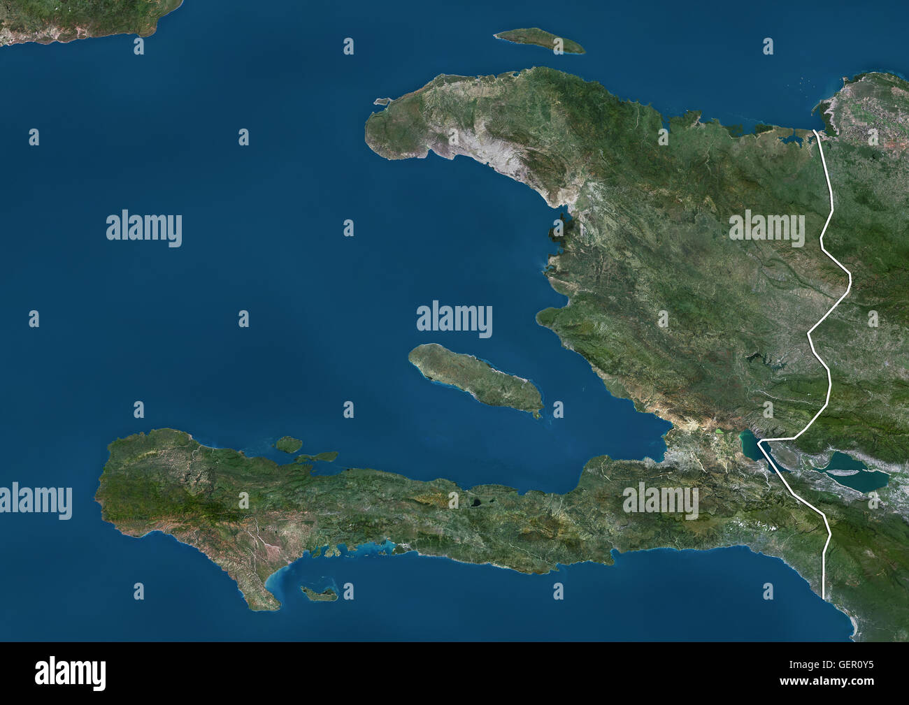 Map Haiti Dominican Republic High Resolution Stock Photography and