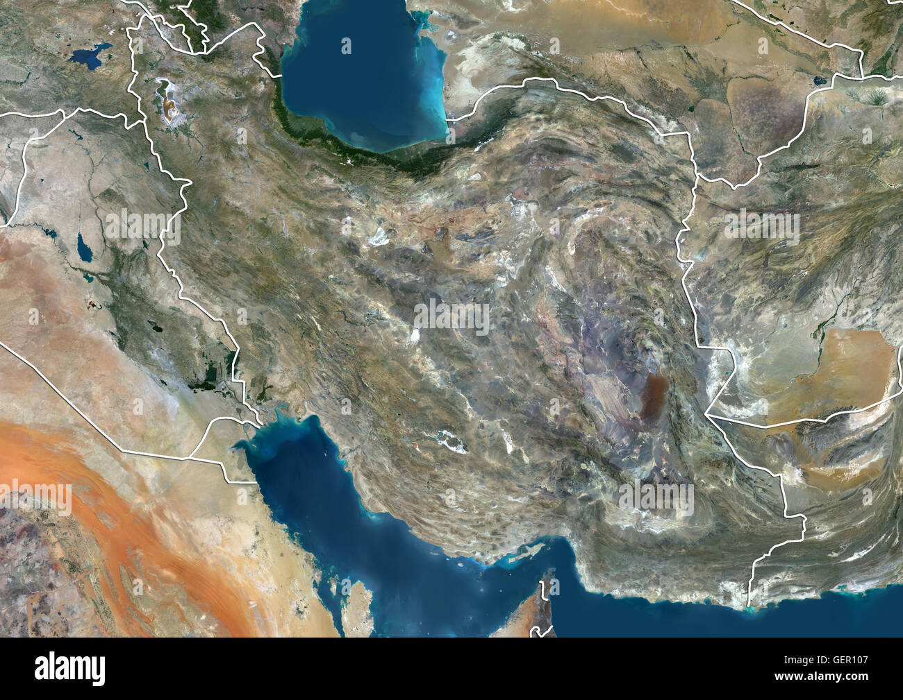 Satellite View Of Iran with Country Boundaries This Image Was Satellite View Of Iran with Country Boundaries This Image Was
