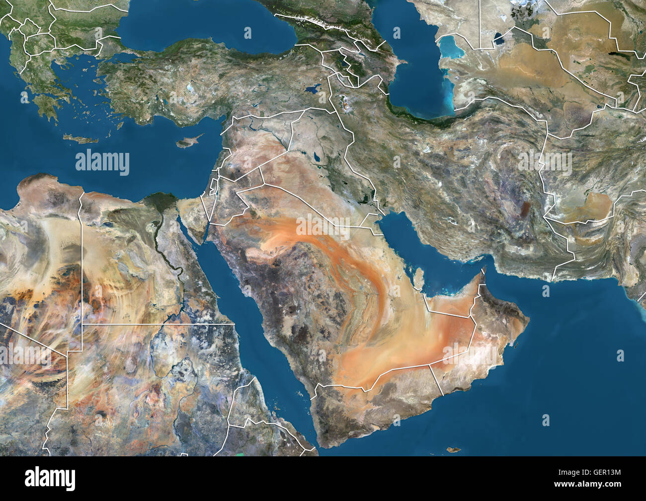 Middle East Satellite Map