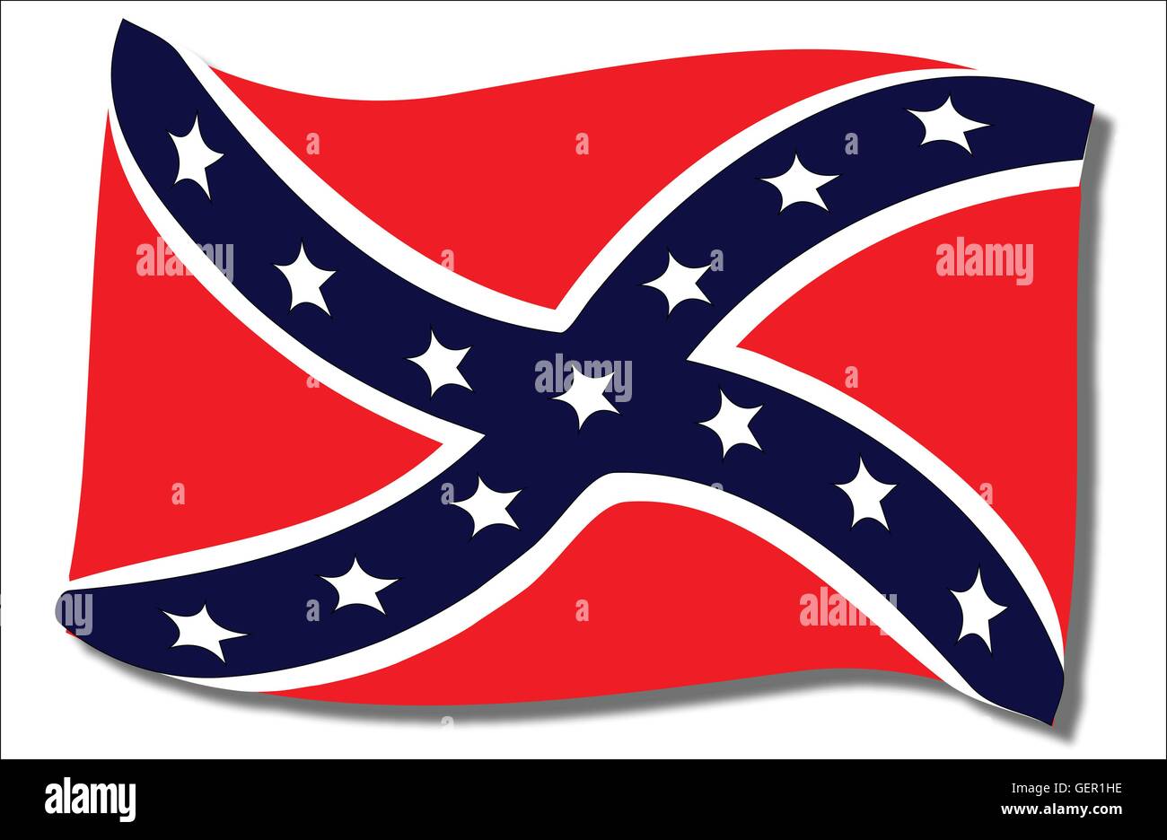 The flag of the confederates during the American Civil War Stock Vector