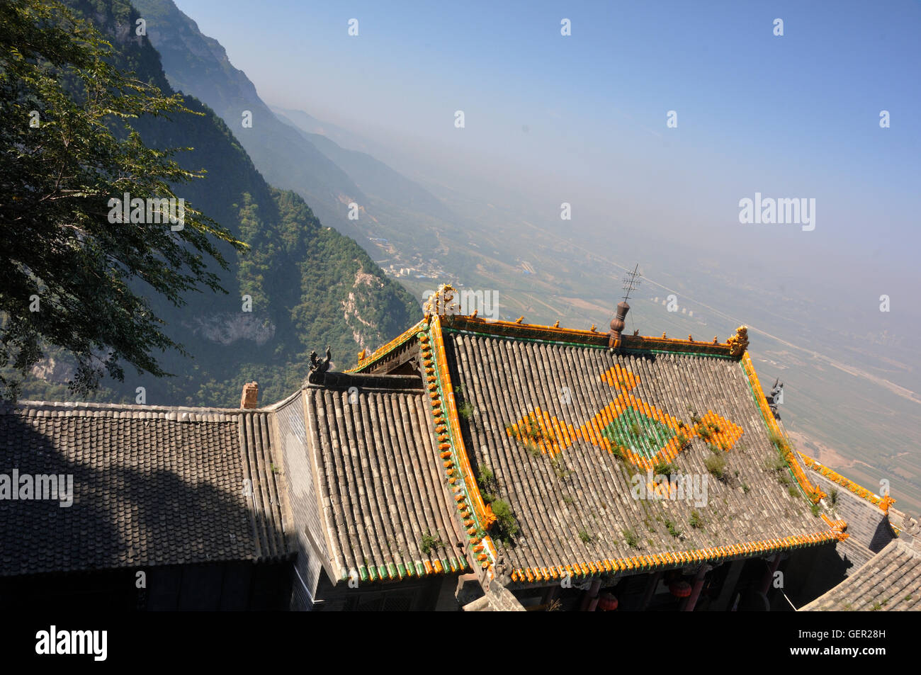 Temple at the Base of Mianshan, Shanxi, China Stock Photo