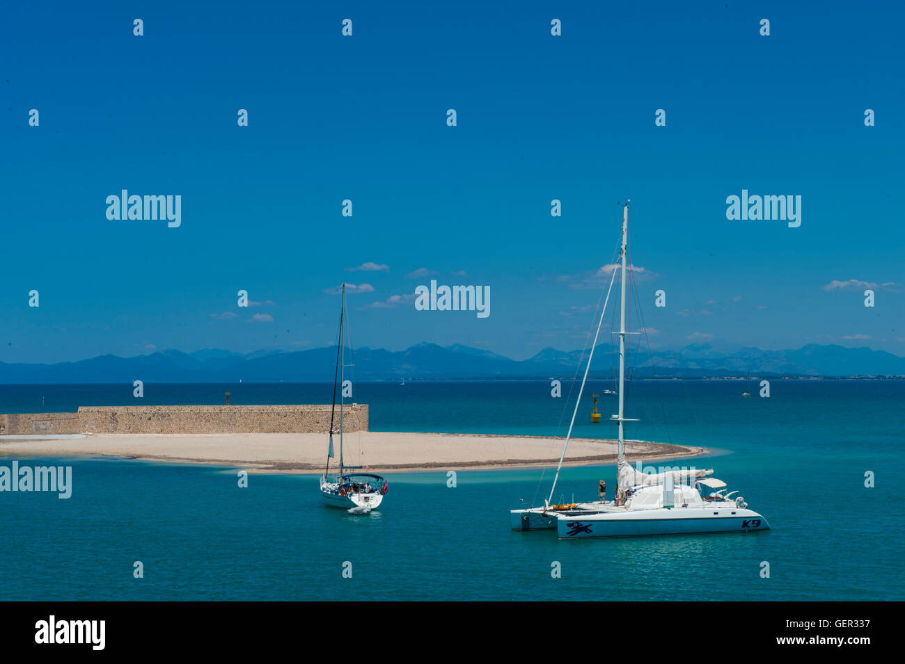A sailing boat in Lefkada, Greece Stock Photo Alamy