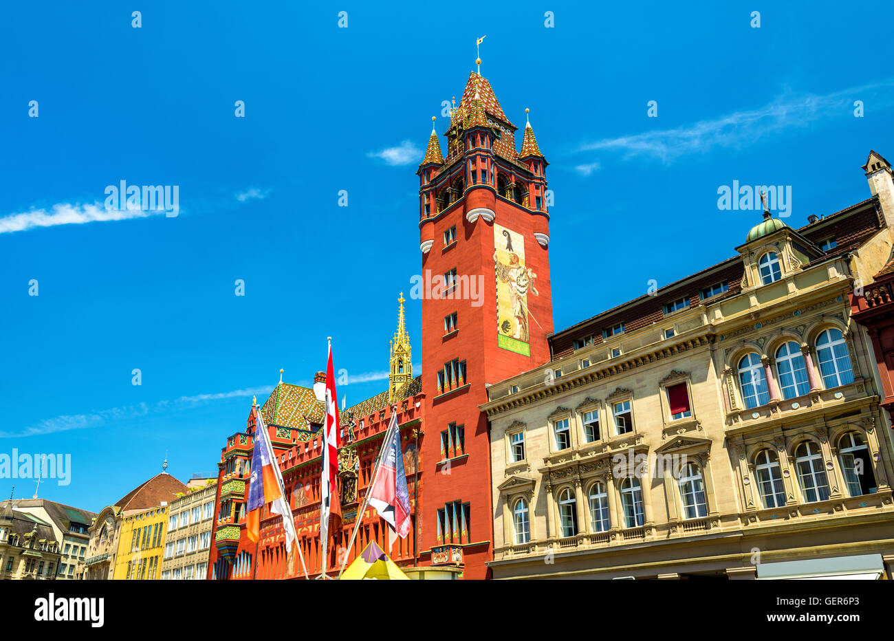 Rathaus, Basel Town Hall - Switzerland Stock Photo