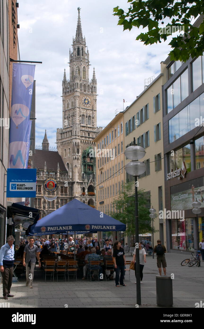 geography / travel, Germany, Bavaria, Munich, Rosenstrasse, New Town Hall, Altstadt, Stock Photo