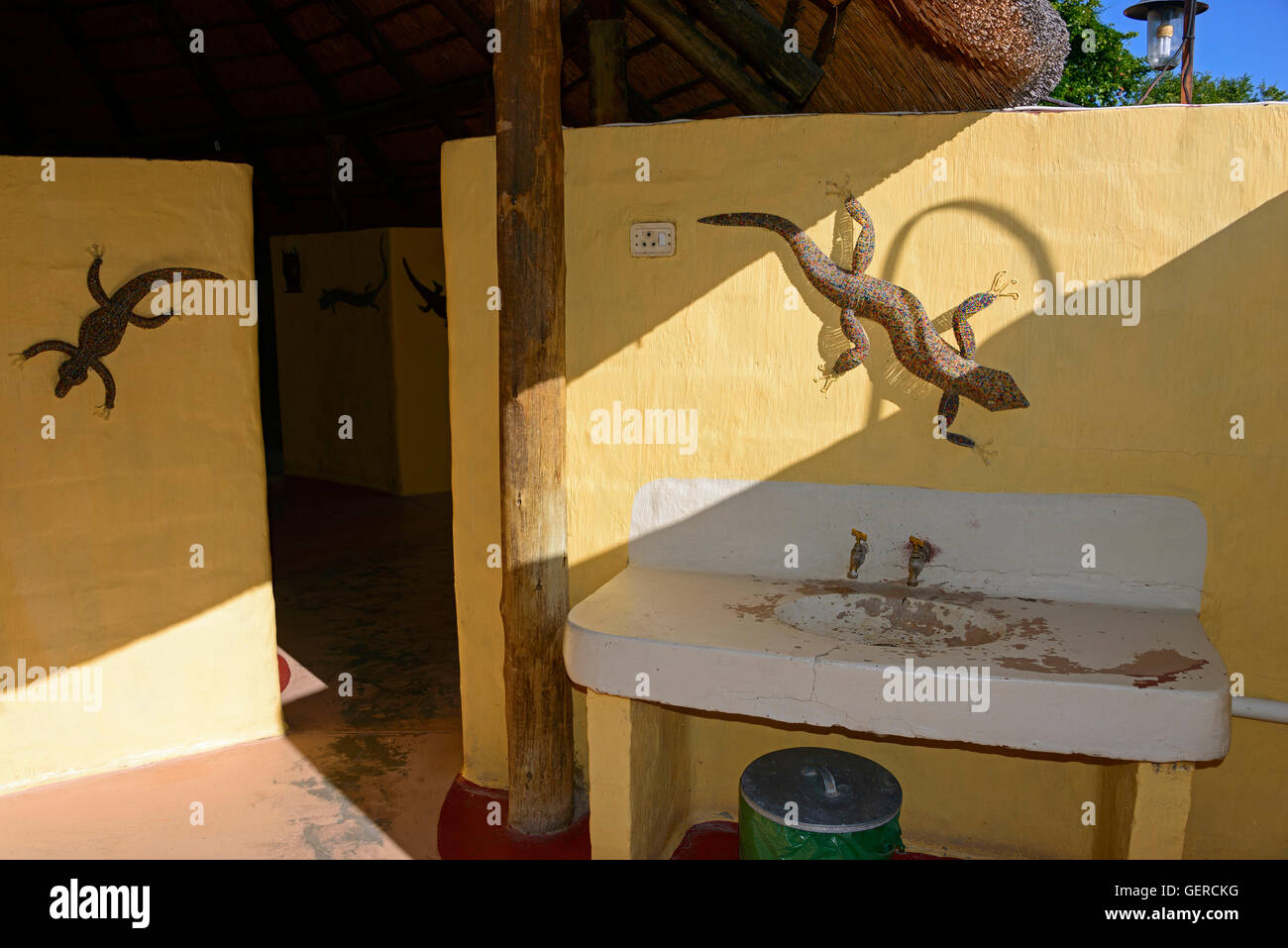 Sanitary, Campsite, Audi Camp, Maun, Botswana Stock Photo