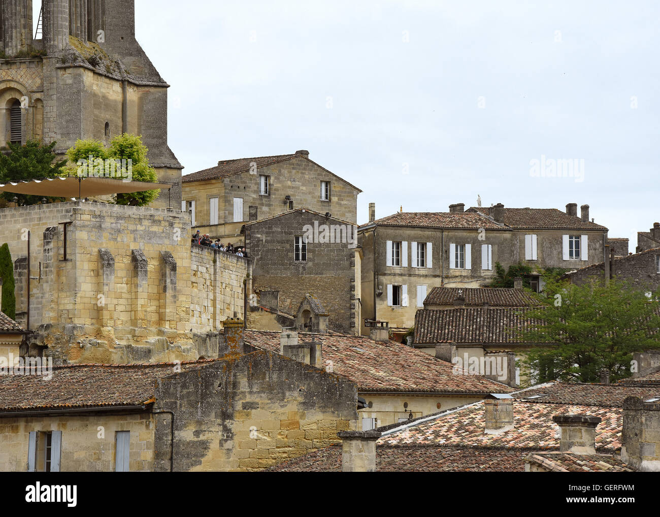 Saint Emilion Gironde France From The Keep of The Chateuax Du Roy Stock Photo