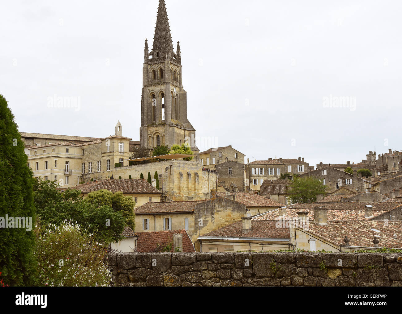 Saint Emilion Gironde France From The Keep of The Chateuax Du Roy Stock Photo