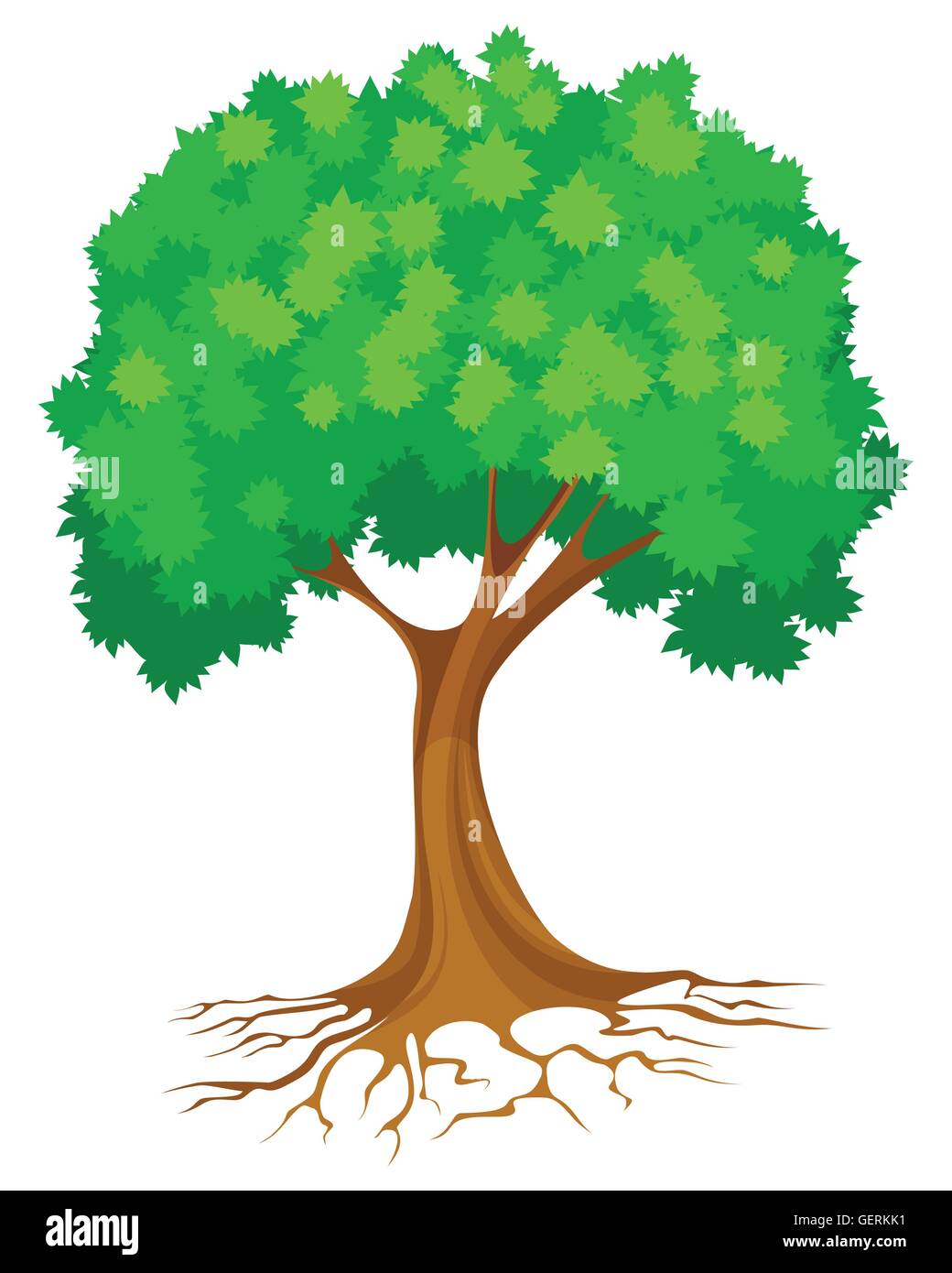 Vector illustration of a abstract green tree Stock Vector Image & Art ...