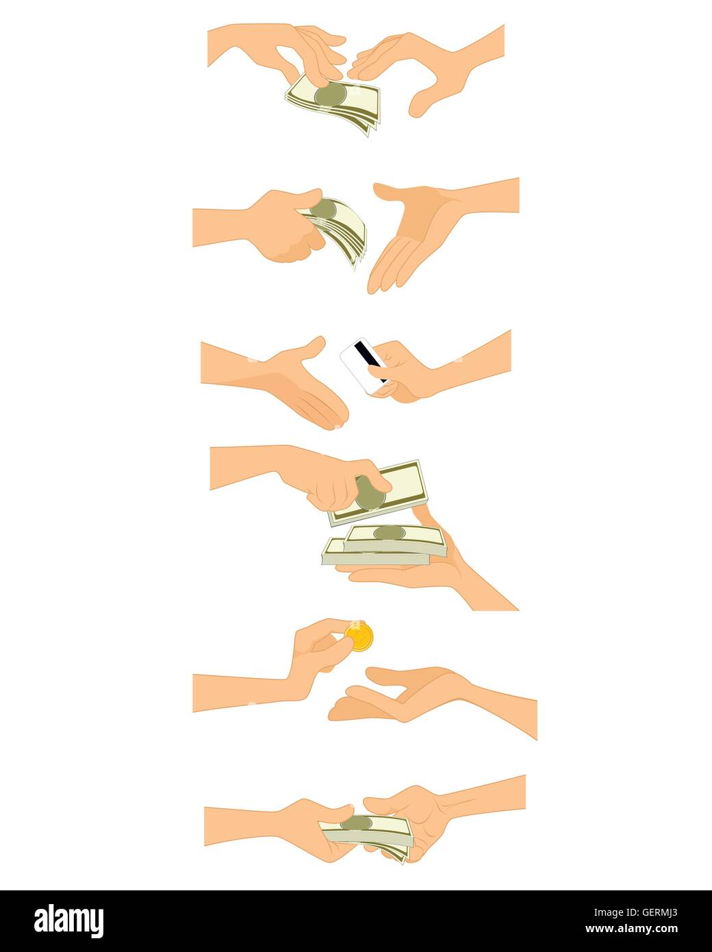 Hands human money Stock Vector Images - Alamy