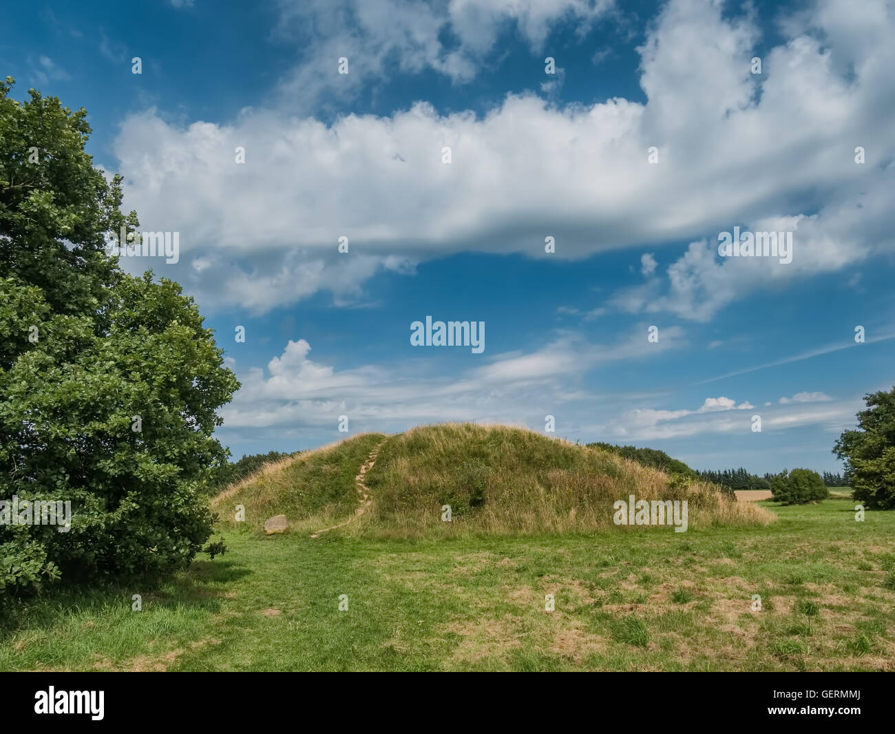 Bronze age Burial mound of the Danish Egtved girl Stock Photo