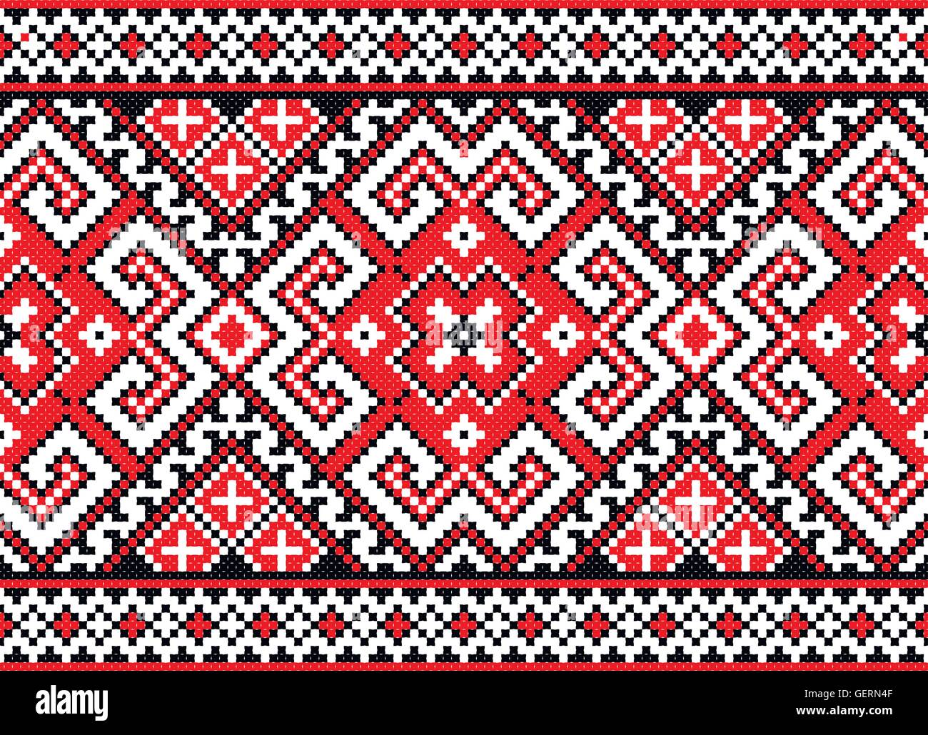 Vector illustration of a seamless pattern in red Stock Vector Image ...
