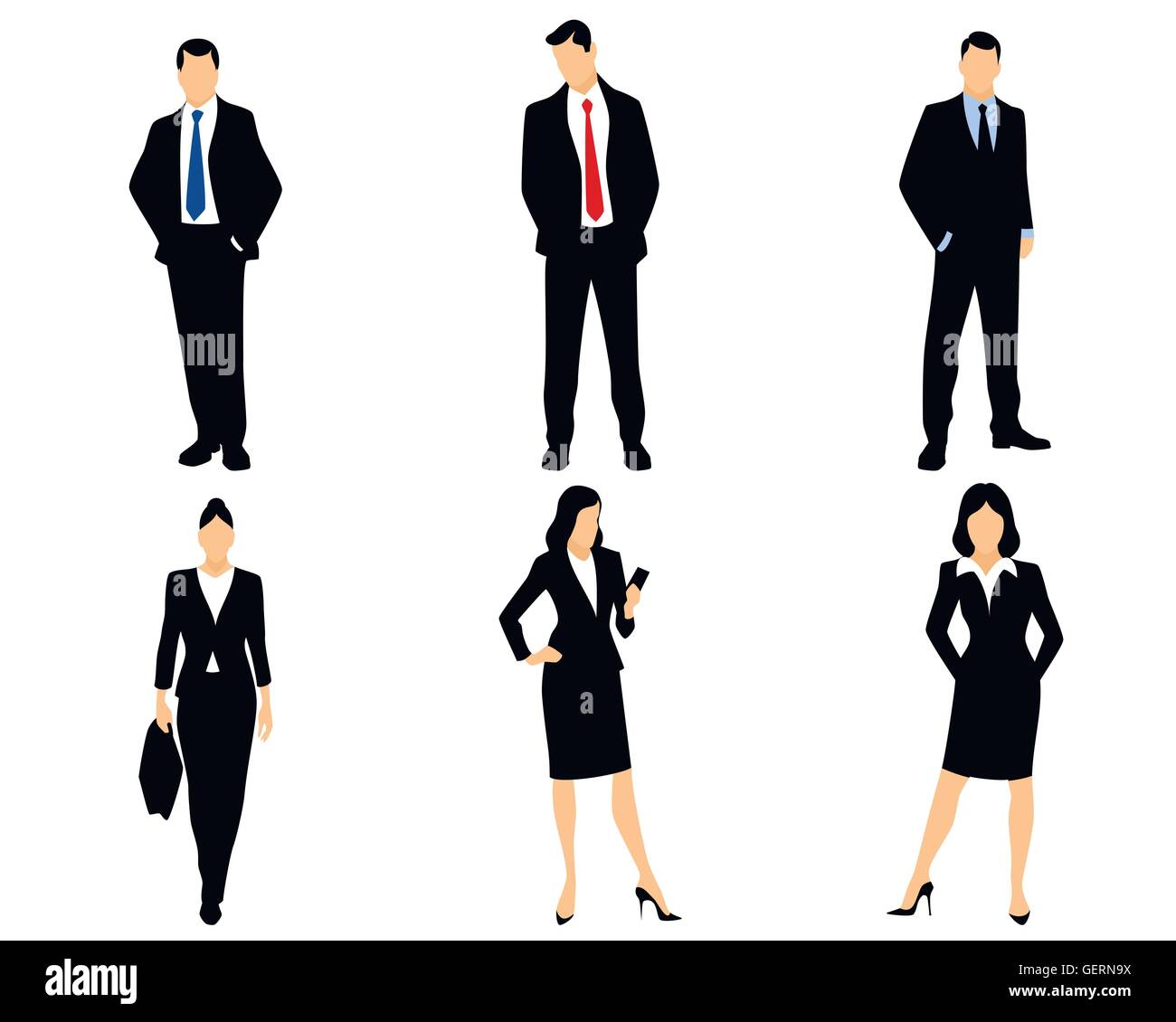 Vector illustration of a white collar workers Stock Vector