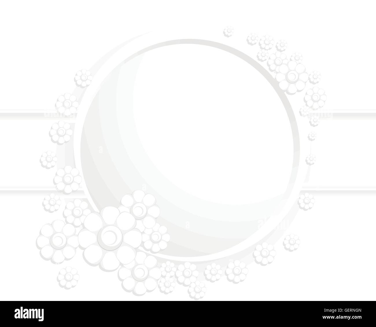 Vector illustration of a frame with flowers Stock Vector Image & Art ...