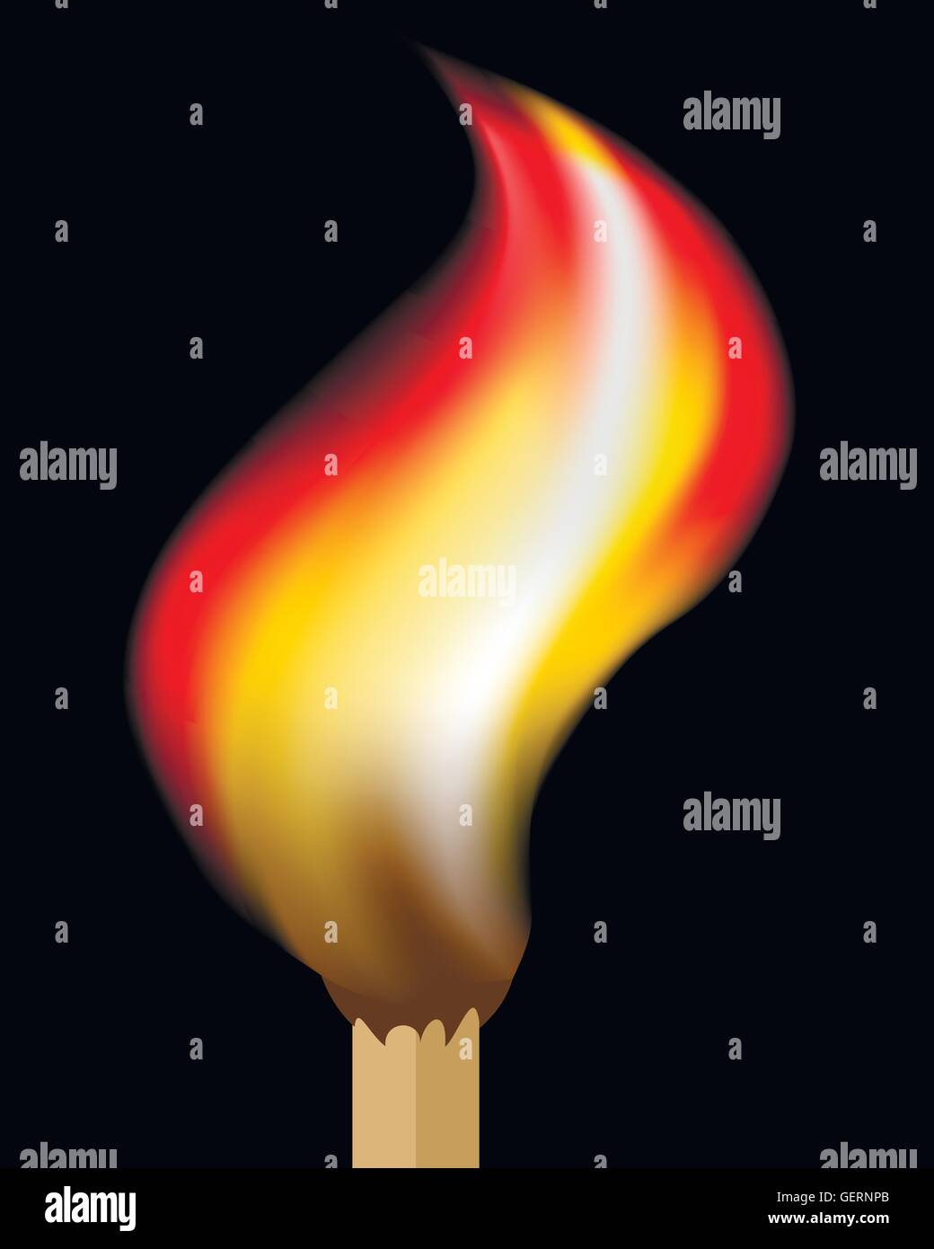 Burning a match Stock Vector Images - Alamy