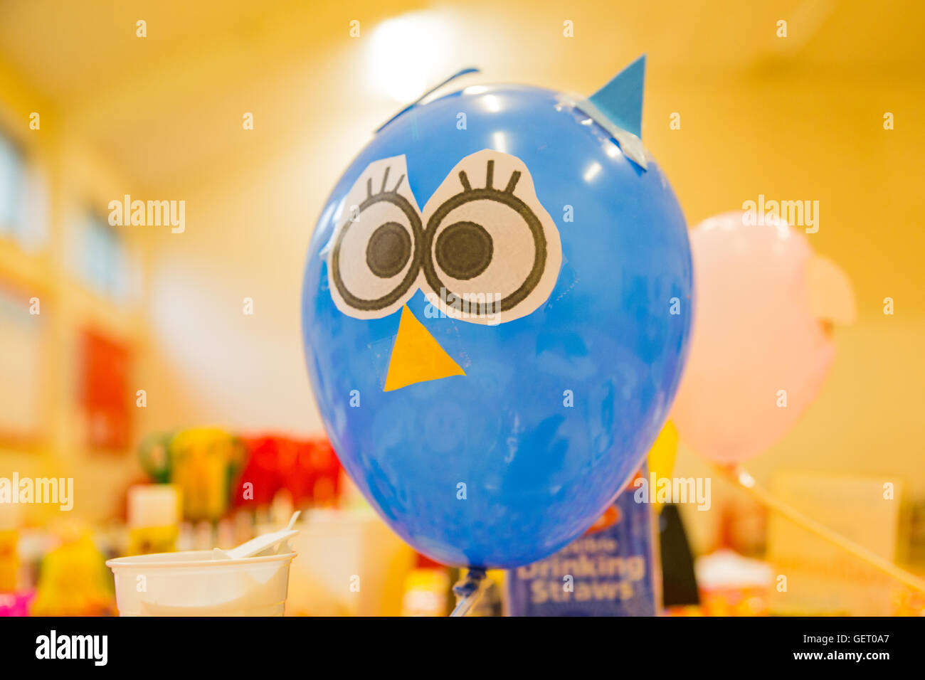 A blue bird made out of a balloon. Stock Photo