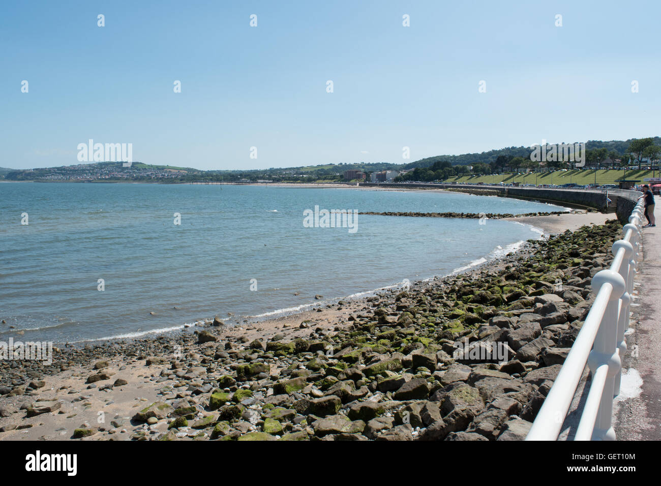 Waterfront and promenade at Colwyn Bay North Wales Stock Photo