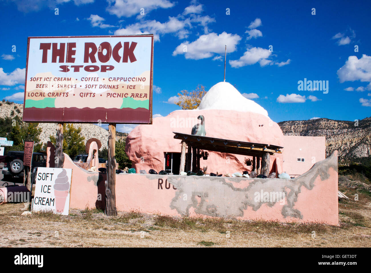 Rock shaped building in Orderville Utah Stock Photo