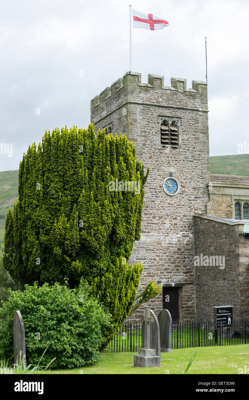 The Anglican Parish Church of Saint Andrew's in Dent Cumbria England United Kingdom UK Stock Photo