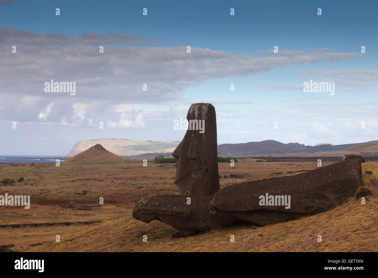 Rano Raraku on Easter Island Stock Photo - Alamy
