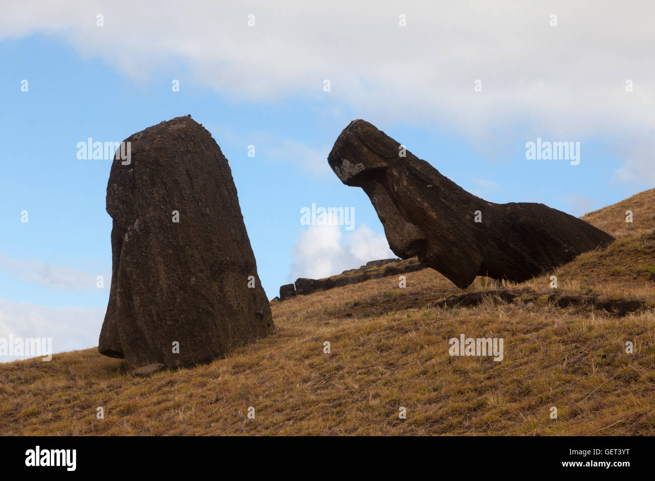 Rano Raraku on Easter Island Stock Photo - Alamy