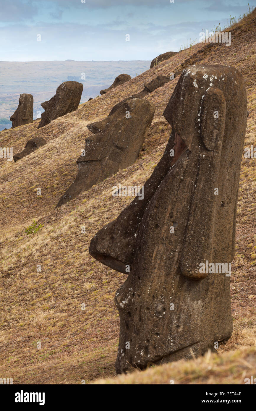 Rano Raraku on Easter Island Stock Photo - Alamy