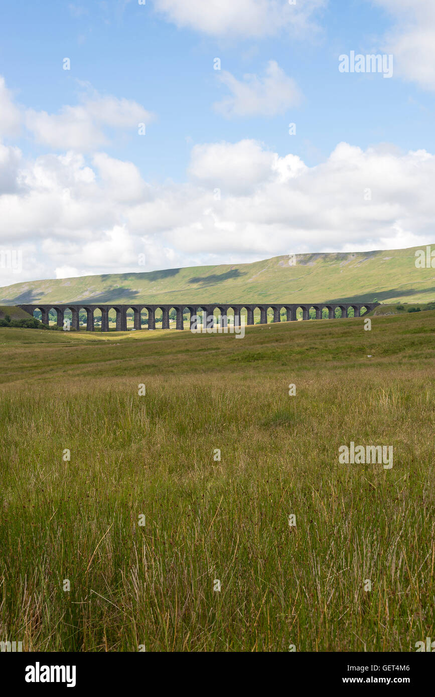 The Famous Ribblehead Viaduct on the Settle to Carlisle Railway North Yorkshire England United Kingdom UK Stock Photo