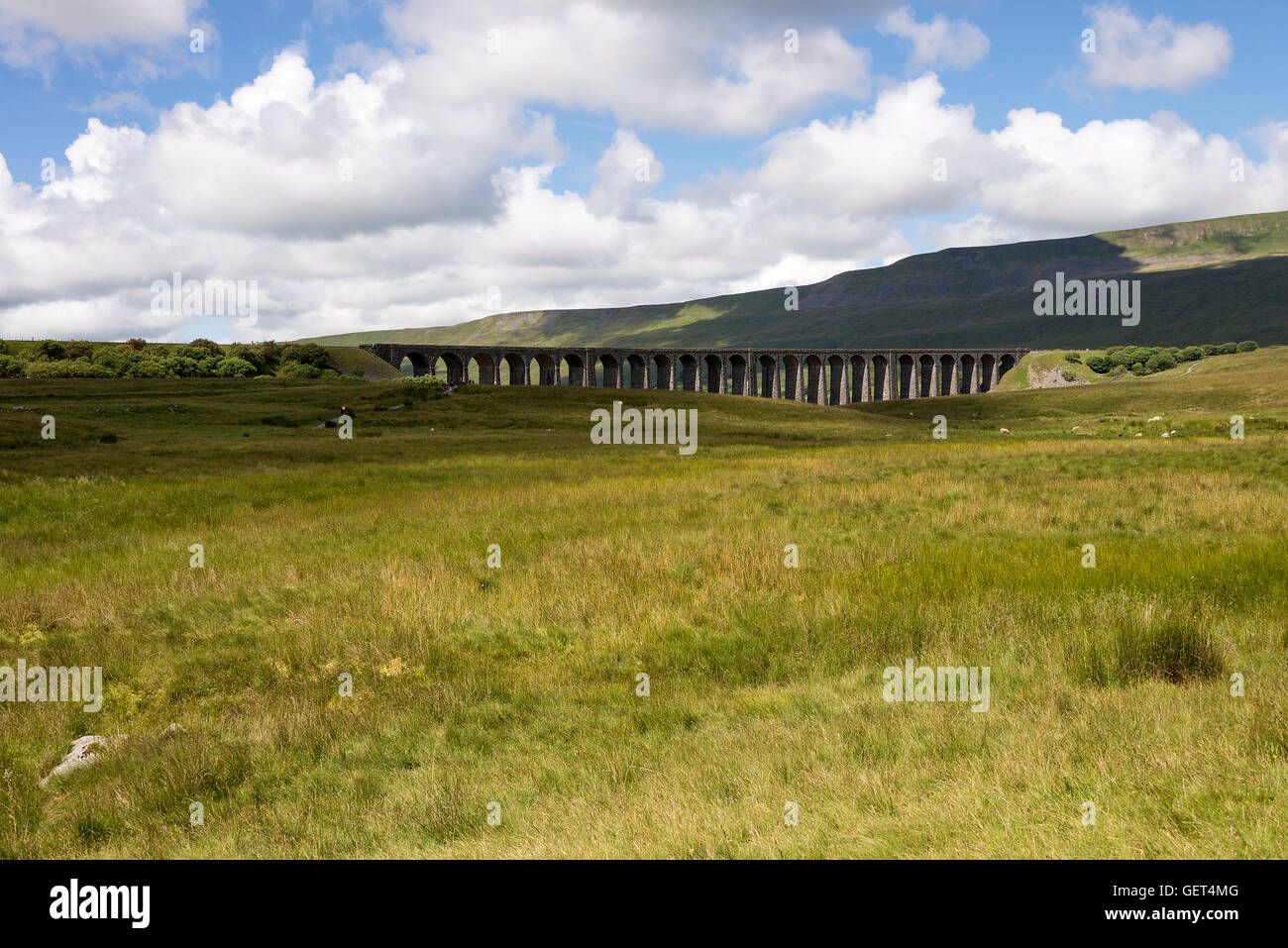 The Famous Ribblehead Viaduct on the Settle to Carlisle Railway North Yorkshire England United Kingdom UK Stock Photo
