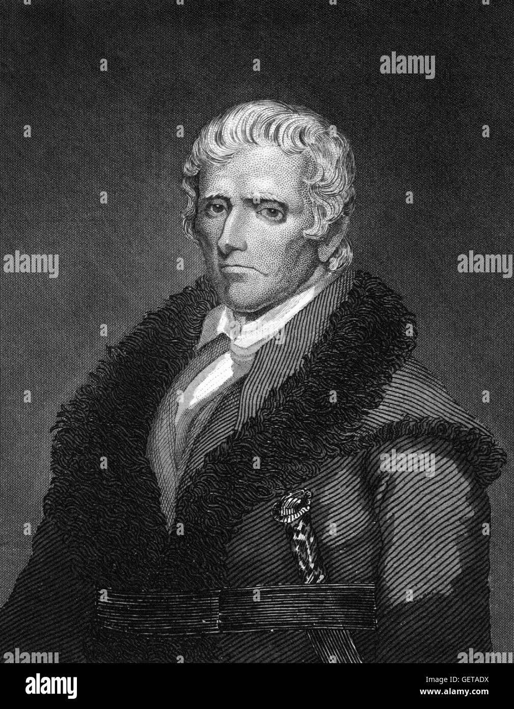 Daniel Boone (1734-1820), an American pioneer frontiersman, most famous for his exploration and settlement of what is now Kentucky. Stock Photo