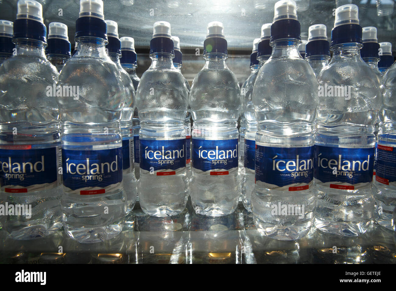 Bottled water, Iceland Stock Photo Alamy