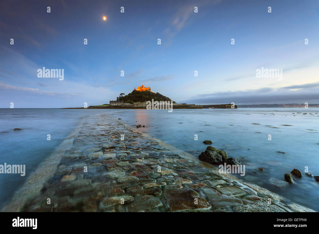 Saint Michael Ramp St Michael's Mount captured from the causeway Stock Photo - Alamy