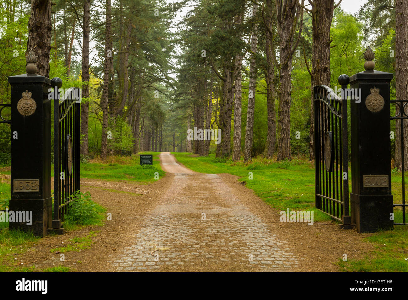 Gateway to the scenic drive at Sandringham Stock Photo Alamy
