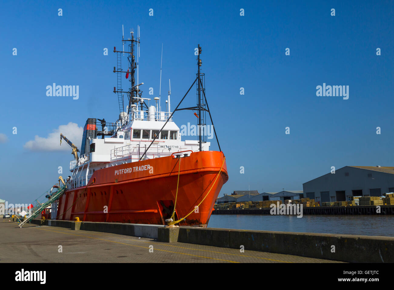 Offshore supply ship Putford Voyager. Stock Photo