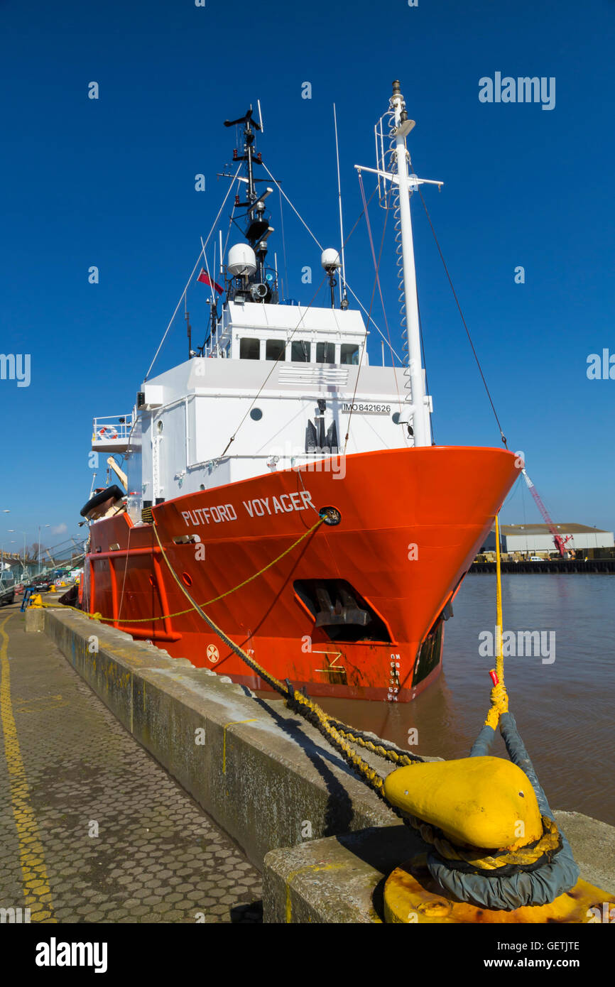 Offshore supply ship Putford Voyager. Stock Photo