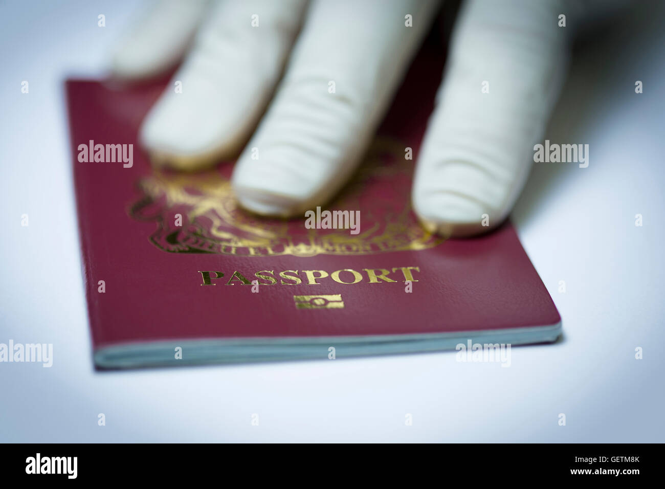 UK passport check Stock Photo Alamy