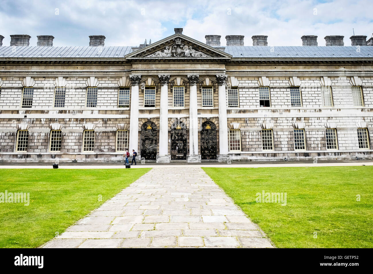 The facade of the Admirals House in the Old Royal Naval College in