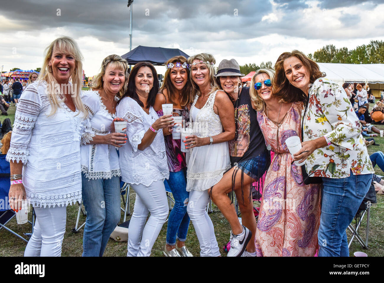 A group of Essex women enjoying themselves at the Brentwood Festival ...