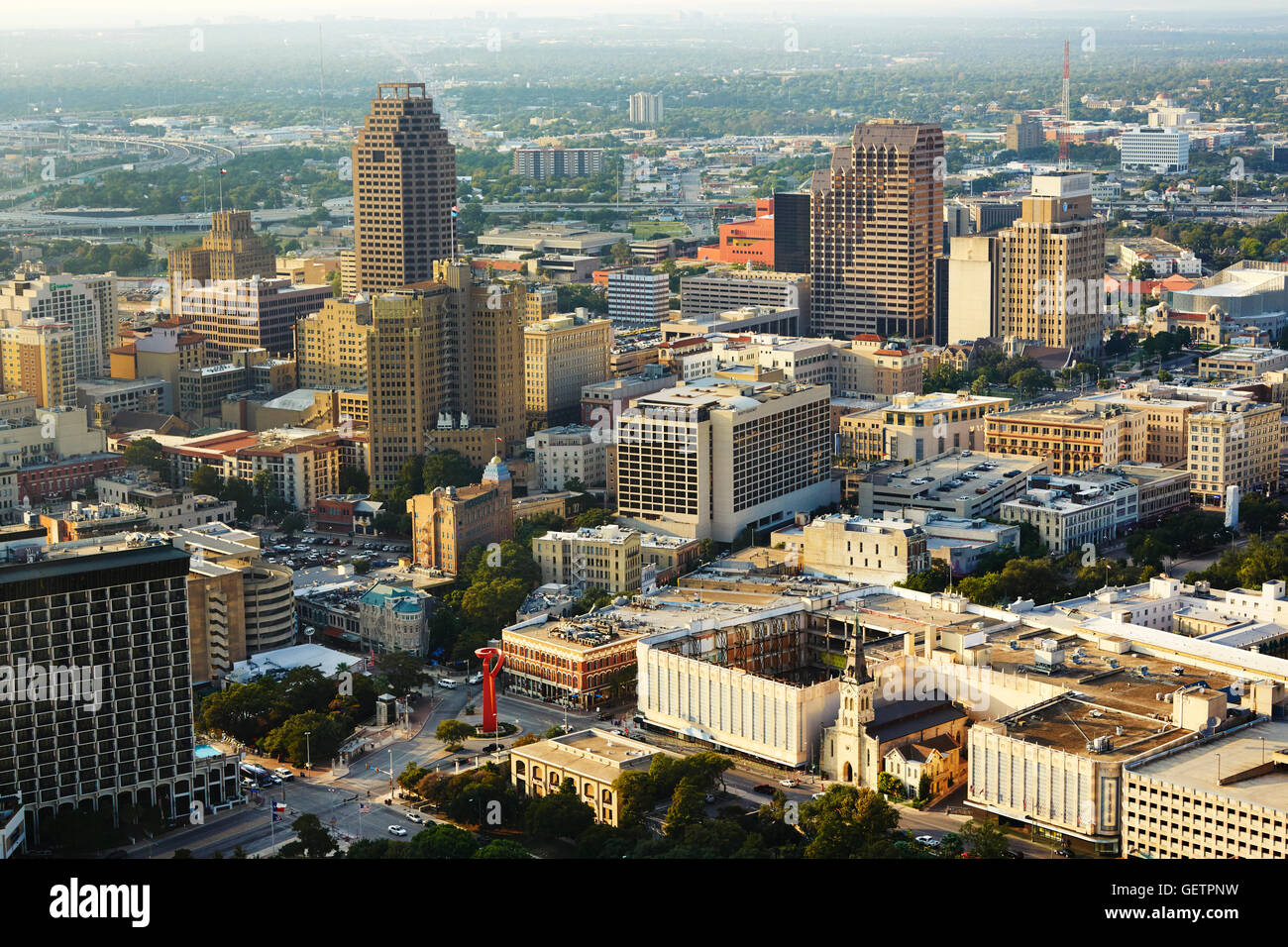 City skyline of San Antonio Stock Photo Alamy